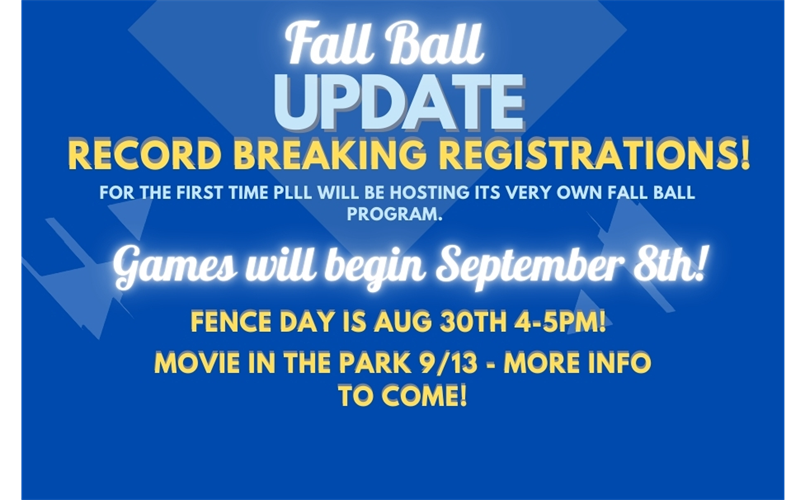 NEW Fall Ball Program for PLLL